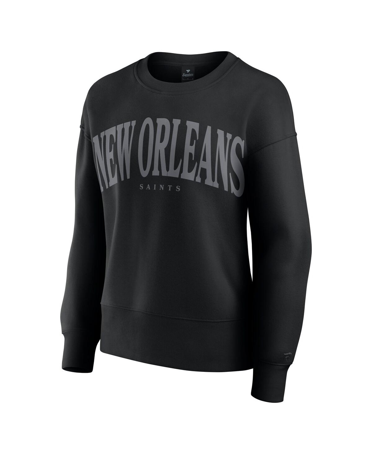 Fanatics Women's Black New Orleans Saints Elements Pullover Sweatshirt In Black