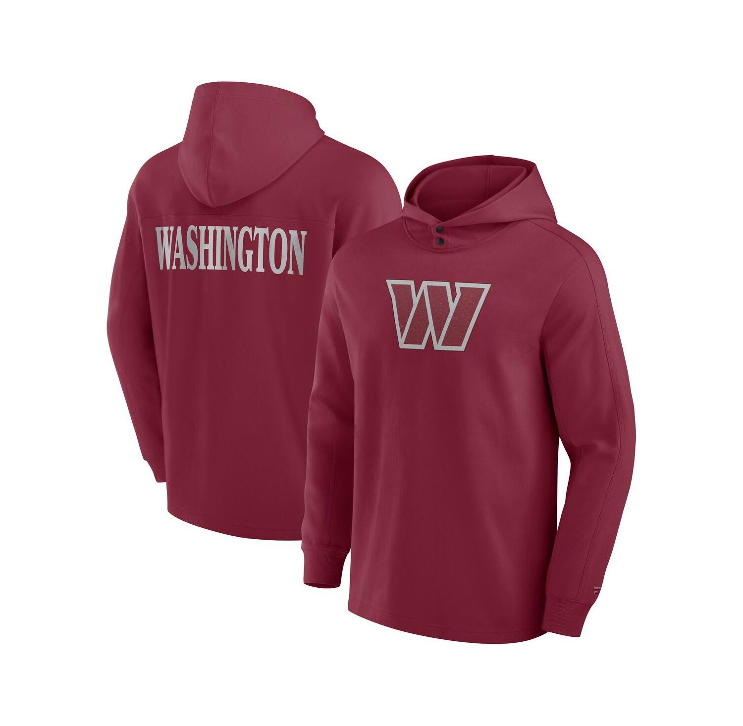 Men's Burgundy Washington Commanders Elements Blaze Tri-Blend Long Sleeve Hoodie T-Shirt