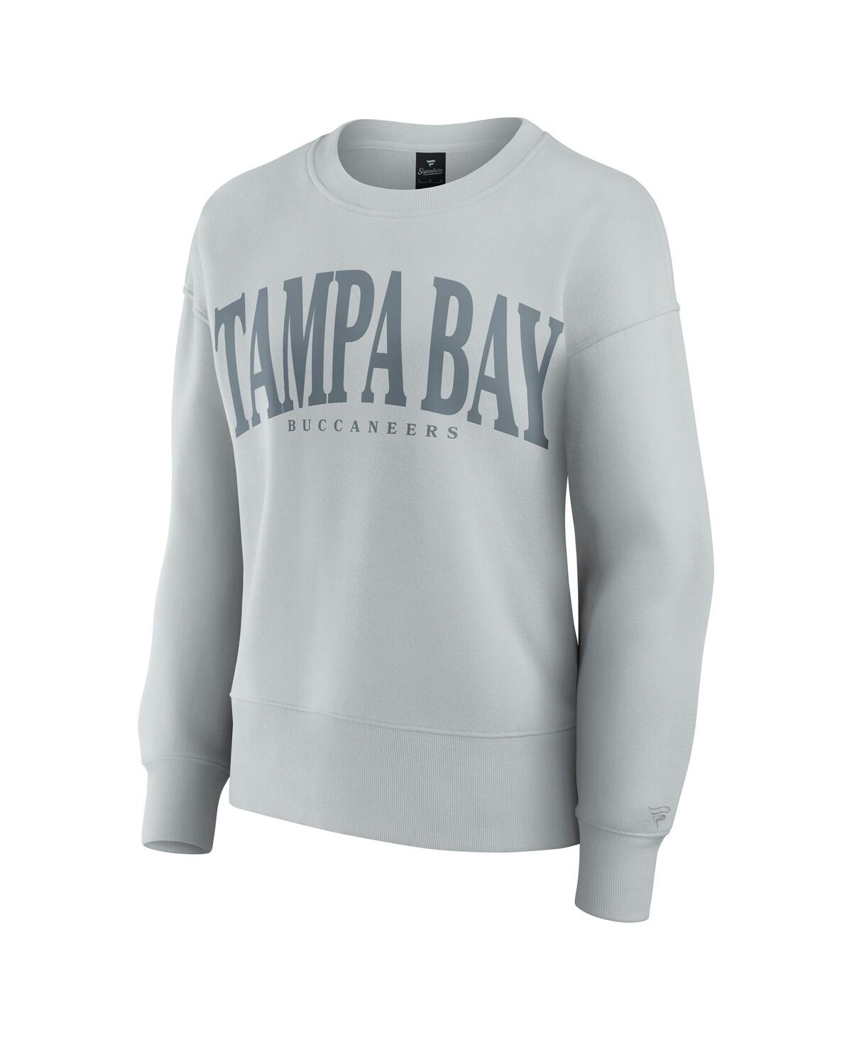 Fanatics Women's Gray Tampa Bay Buccaneers Elements Pullover Sweatshirt In Gray