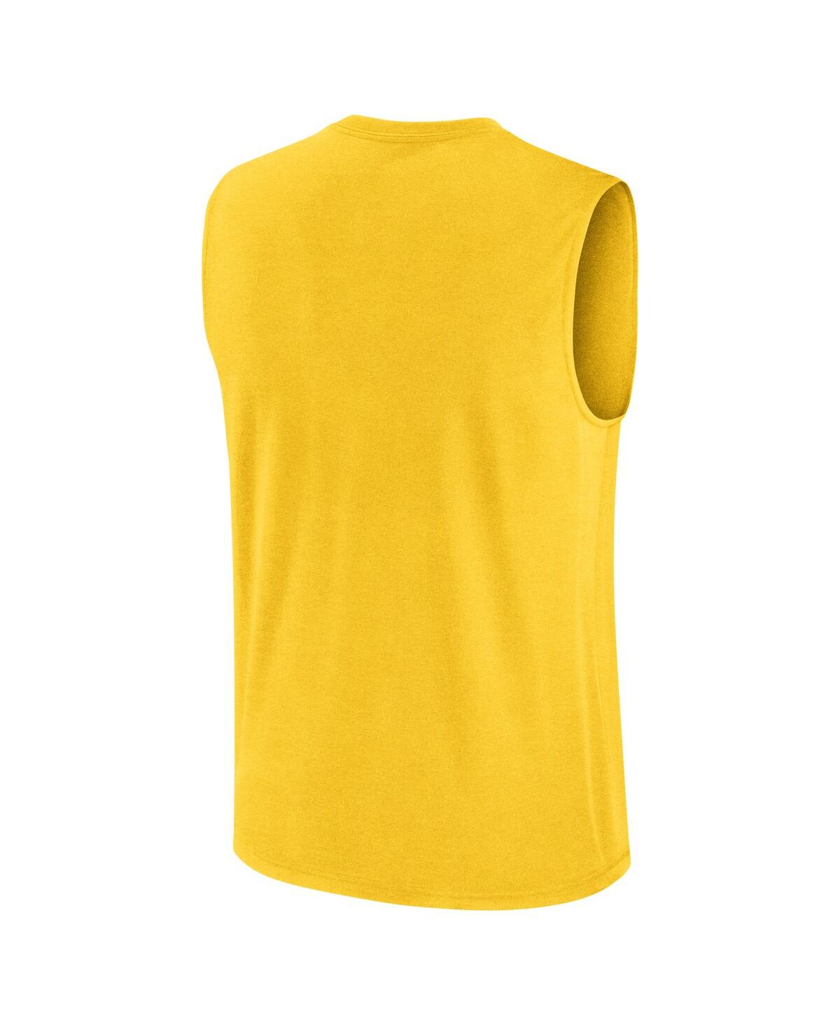 Jordan Men's Maize Michigan Wolverines On-court Basketball Practice Legend Sleeveless T-shirt In Maize