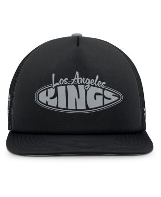 Men's Black/Silver Los Angeles Kings Authentic Pro Hometown Rink Foam Trucker Snapback Hat