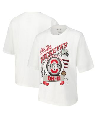 Pressbox - Women's White Ohio State Buckeyes Rock Roll Slub&nbsp;T-Shirt