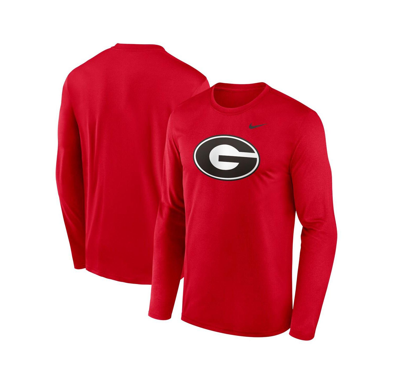 Men's Red Georgia Bulldogs Primetime Primary Legend Long Sleeve T-Shirt
