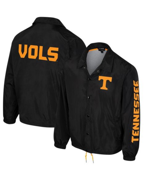 Женские куртки The Wild Collective Men's and Women's Black Tennessee Volunteers Coaches Full-Snap Jacket