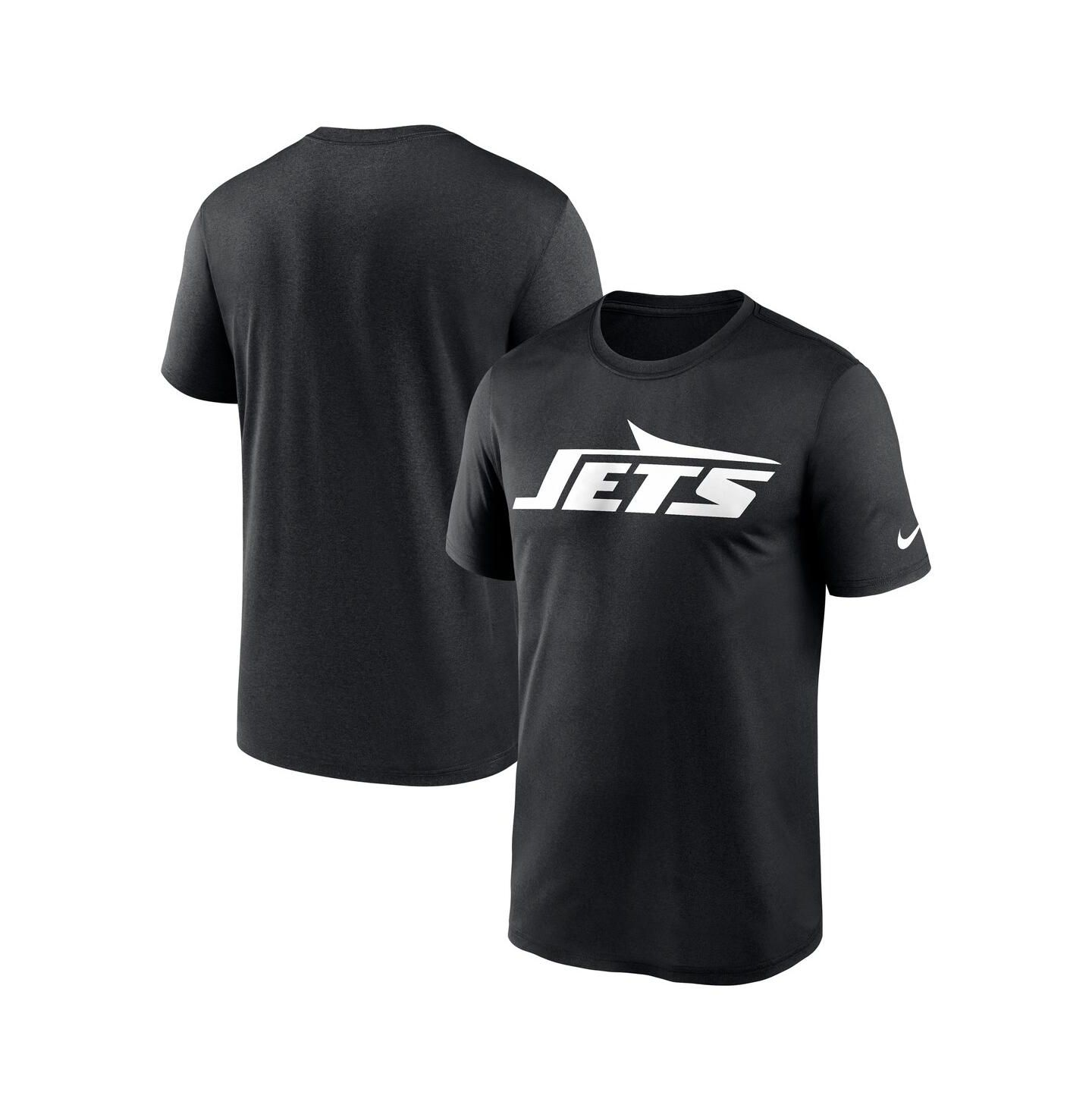 Мужская футболка Nike Black New York Jets Legend Logo Performance — фото 1