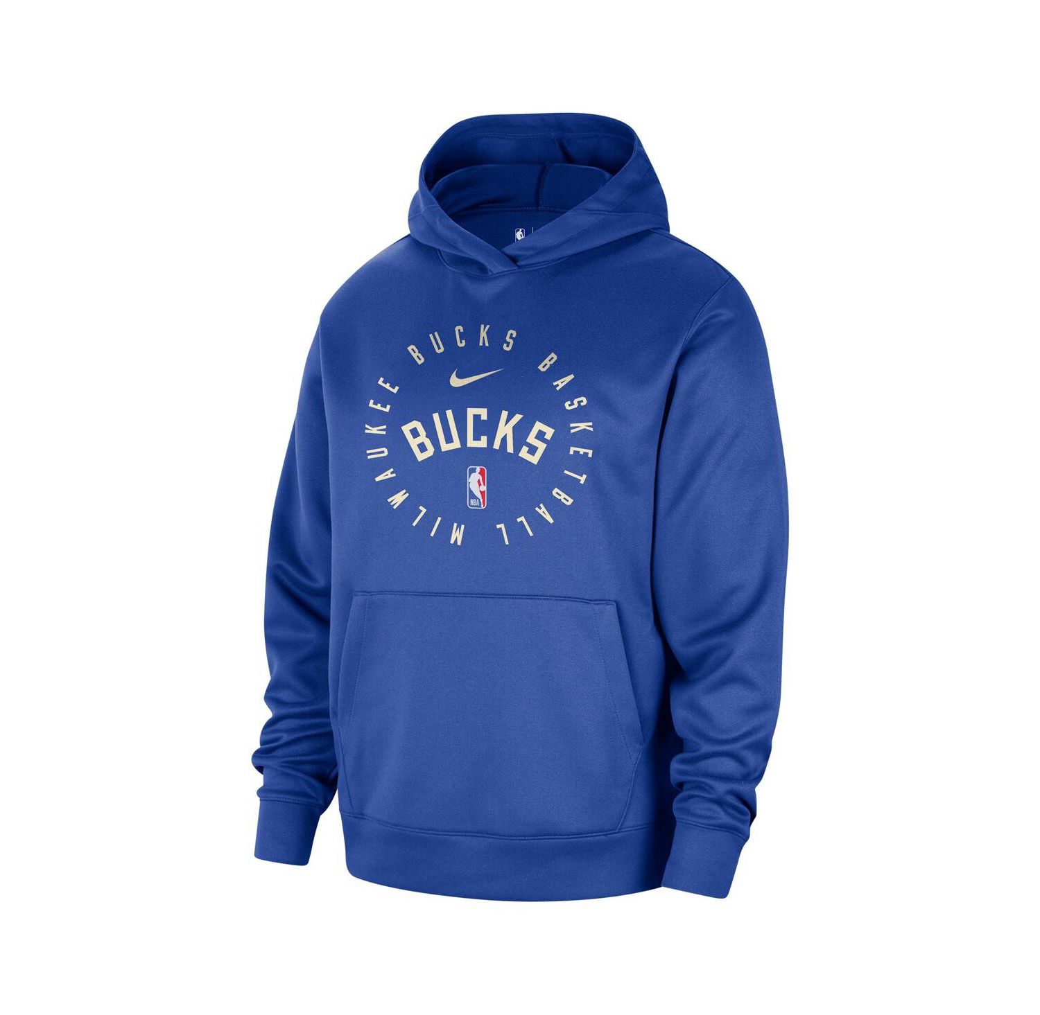 Men's Royal Milwaukee Bucks 2024/25 Spotlight On-Court Practice Performance Pullover Hoodie