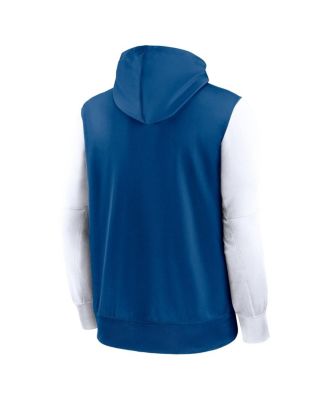 Men's Royal Indianapolis Colts Performance Full-Zip Hoodie