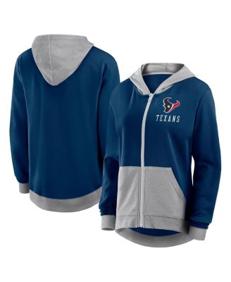 Logo Athletic - Women's Navy Houston Texans Hit It French Terry Full-Zip Hoodie