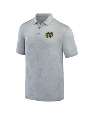 Men's Gray Notre Dame Fighting Irish Sport Palm Coast Palmera IslandZone Polo