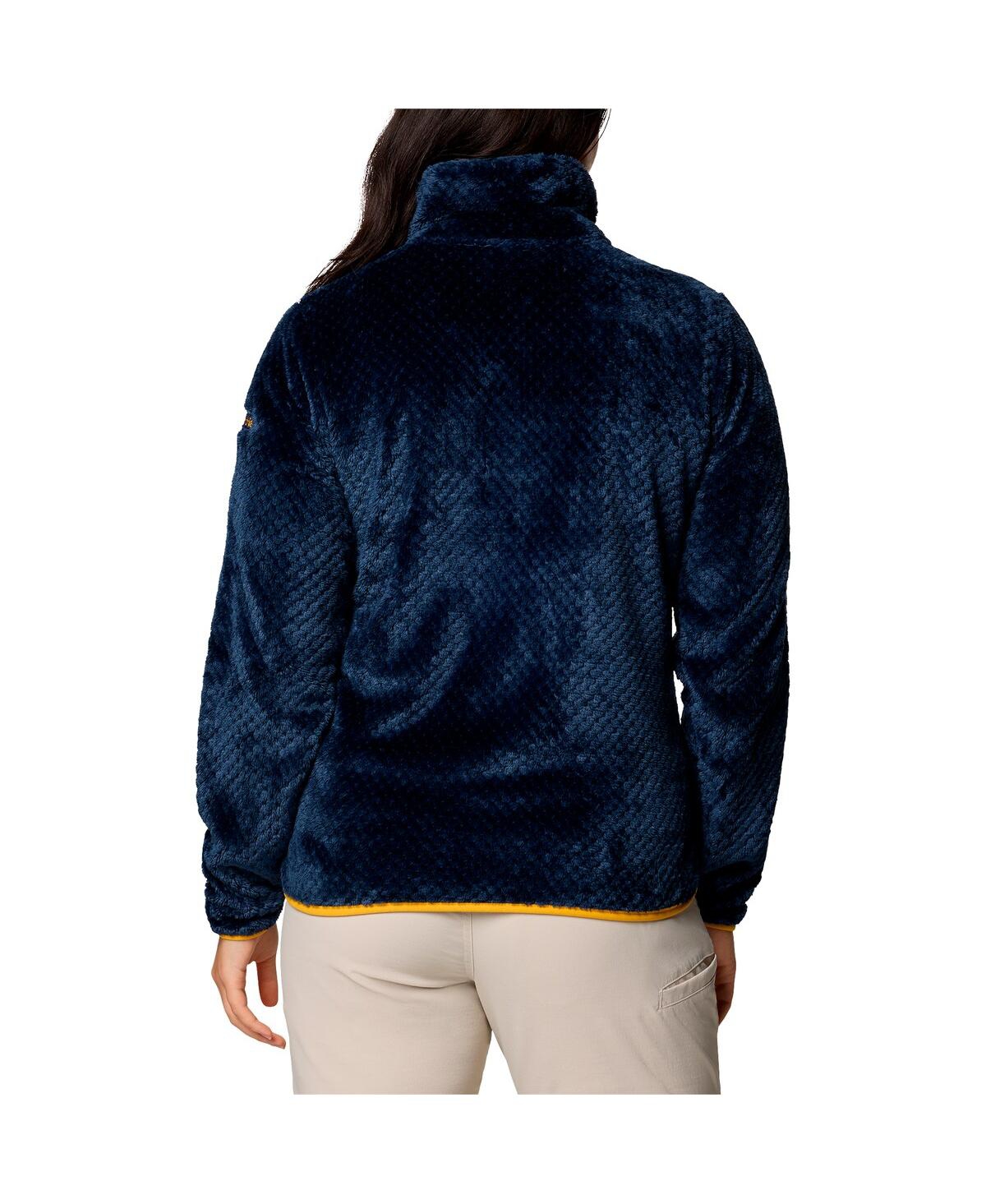 Shop Columbia Women's Navy West Virginia Mountaineers Fireside Ii Sherpa Full-zip Jacket