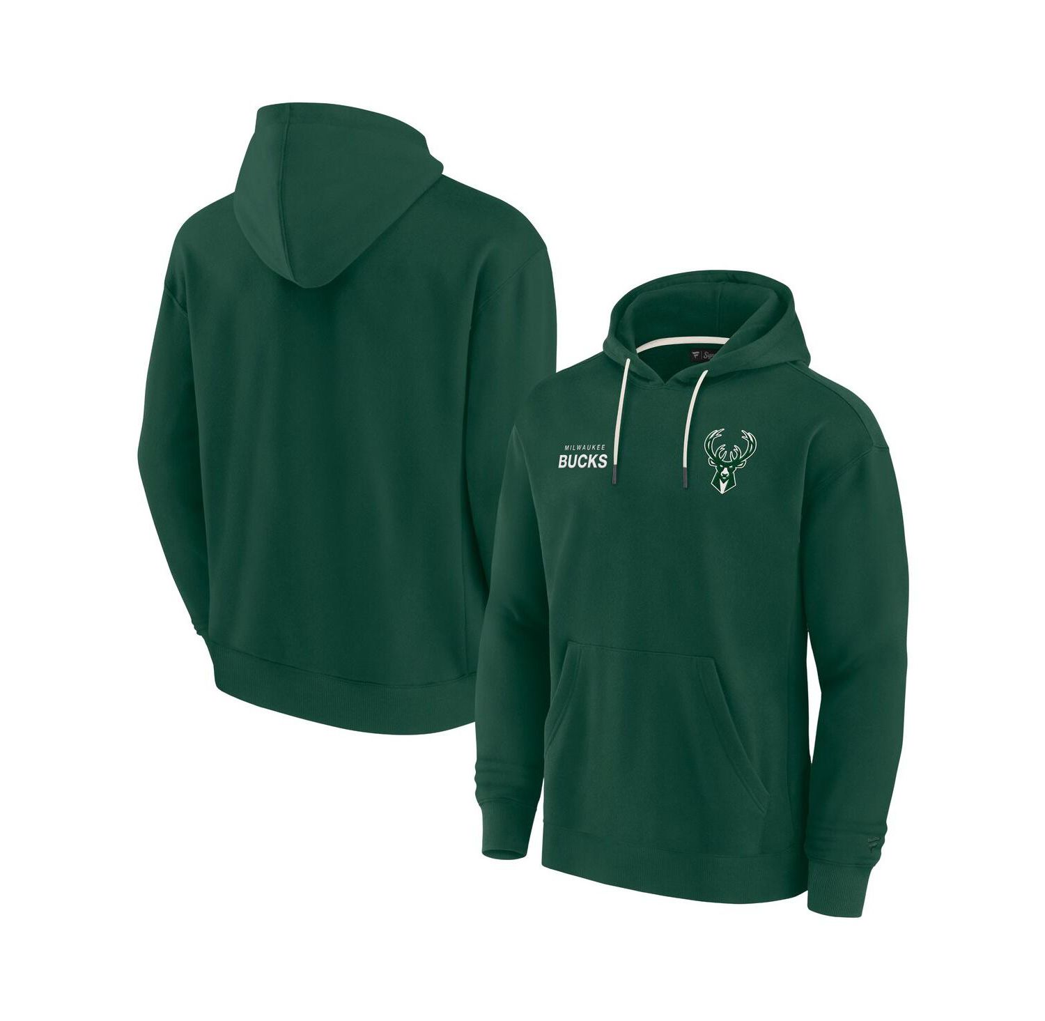Men's and Women's Hunter Green Milwaukee Bucks Elements Super Soft Fleece Pullover Hoodie