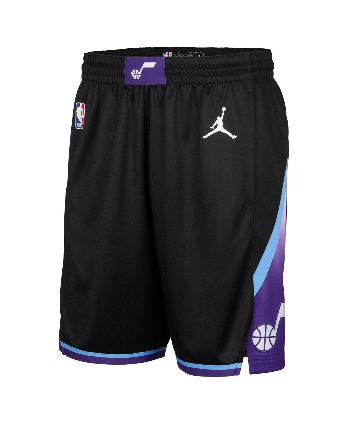 JORDAN MEN'S BLACK UTAH JAZZ STATEMENT EDITION SWINGMAN SHORTS 
