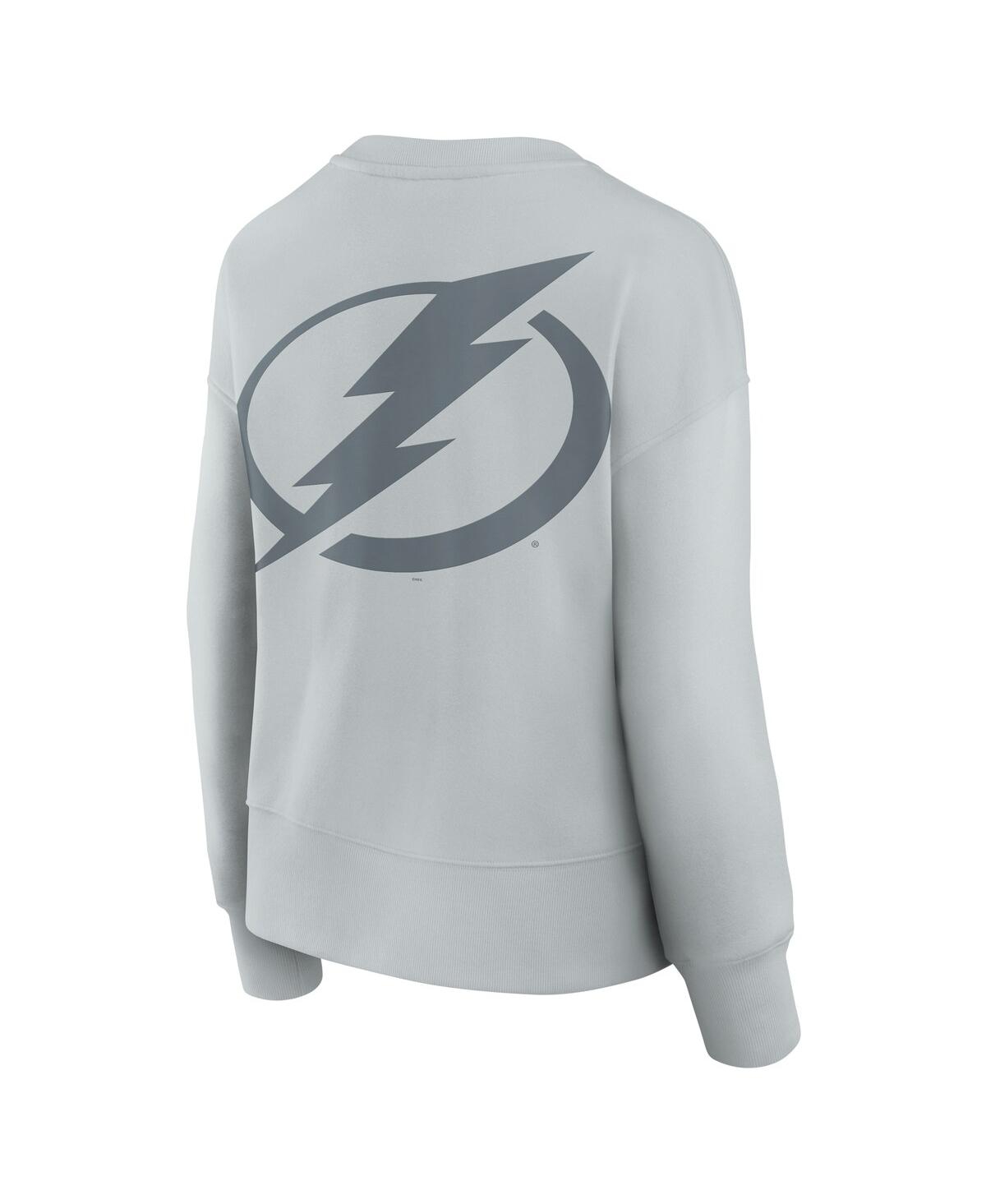 Fanatics Women's Gray Tampa Bay Lightning Elements Flow Pullover Sweatshirt In Gray