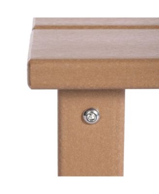 Kids 3-Piece Outdoor HDPE Adirondack Chairs With Square Side Table Set