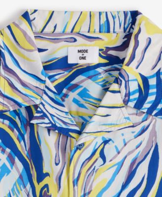 Men's Retro Wave Textured Shirt, Exclusively at Macy's