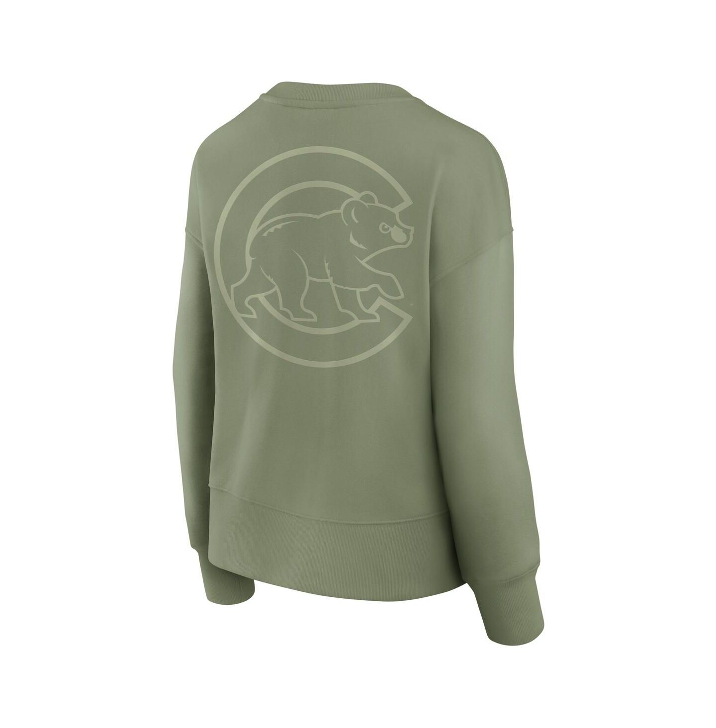 Женская толстовка Fanatics Green Chicago Cubs Elements Flow Pullover — фото 3
