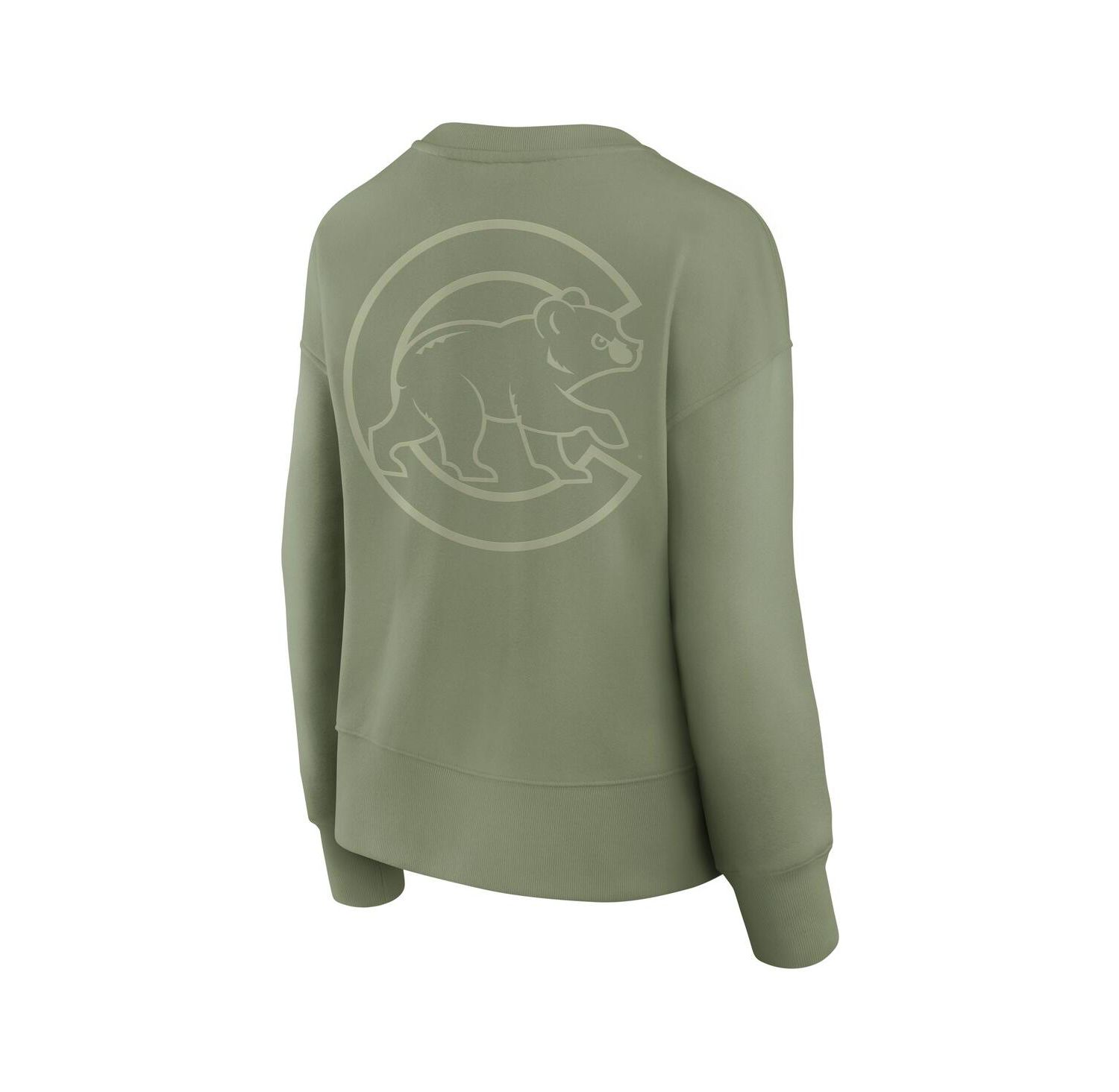 Women's Green Chicago Cubs Elements Flow Pullover Sweatshirt