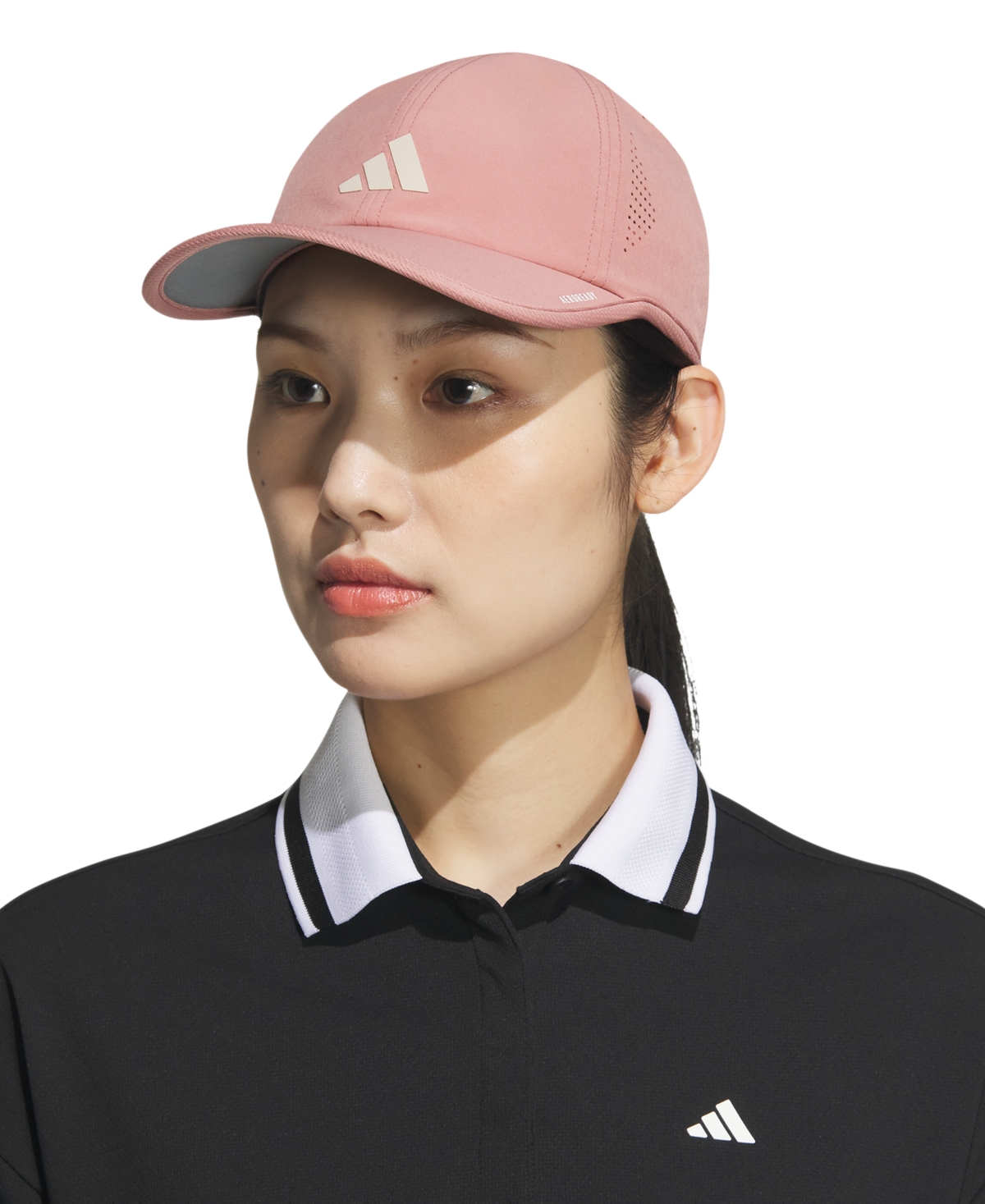 Shop Adidas Originals Women's Superlite 3 Stripe Adjustable Hat In Dark Pink
