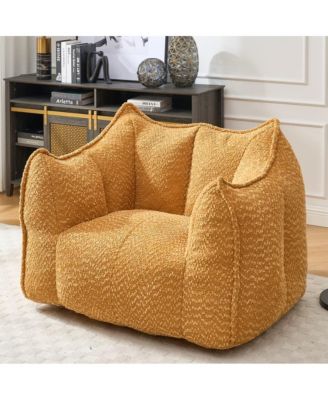 Comfortable Chenille Bean Bag Chair with Armrests for Living Rooms, Bedrooms, Gaming and Watching TV