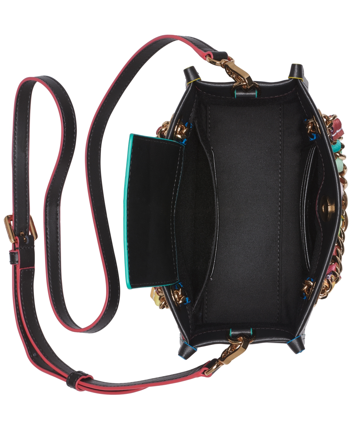 Karl Lagerfeld Savoie Small Leather Crossbody In Black Multi Combo