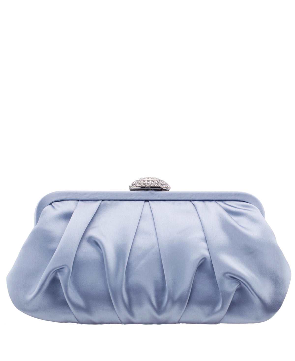 NINA PLEATED FRAME WITH CRYSTAL CLASP CLUTCH 