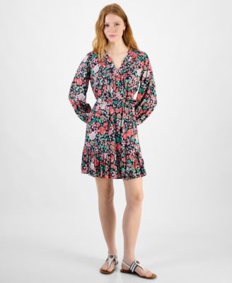 Tommy Hilfiger - Women's Floral-Print Shirtdress