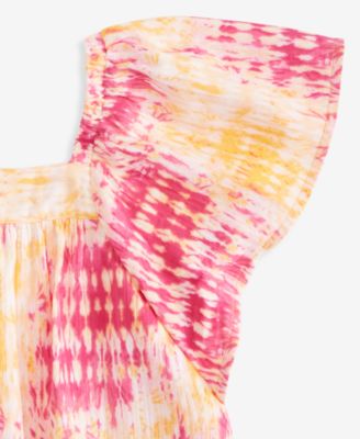 Little & Big Girls Coast Dye Flutter Top, Exclusively at Macy's  