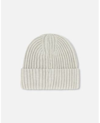 Kids Unisex Cuffed Knit Hat Off-White - Toddler|Child
