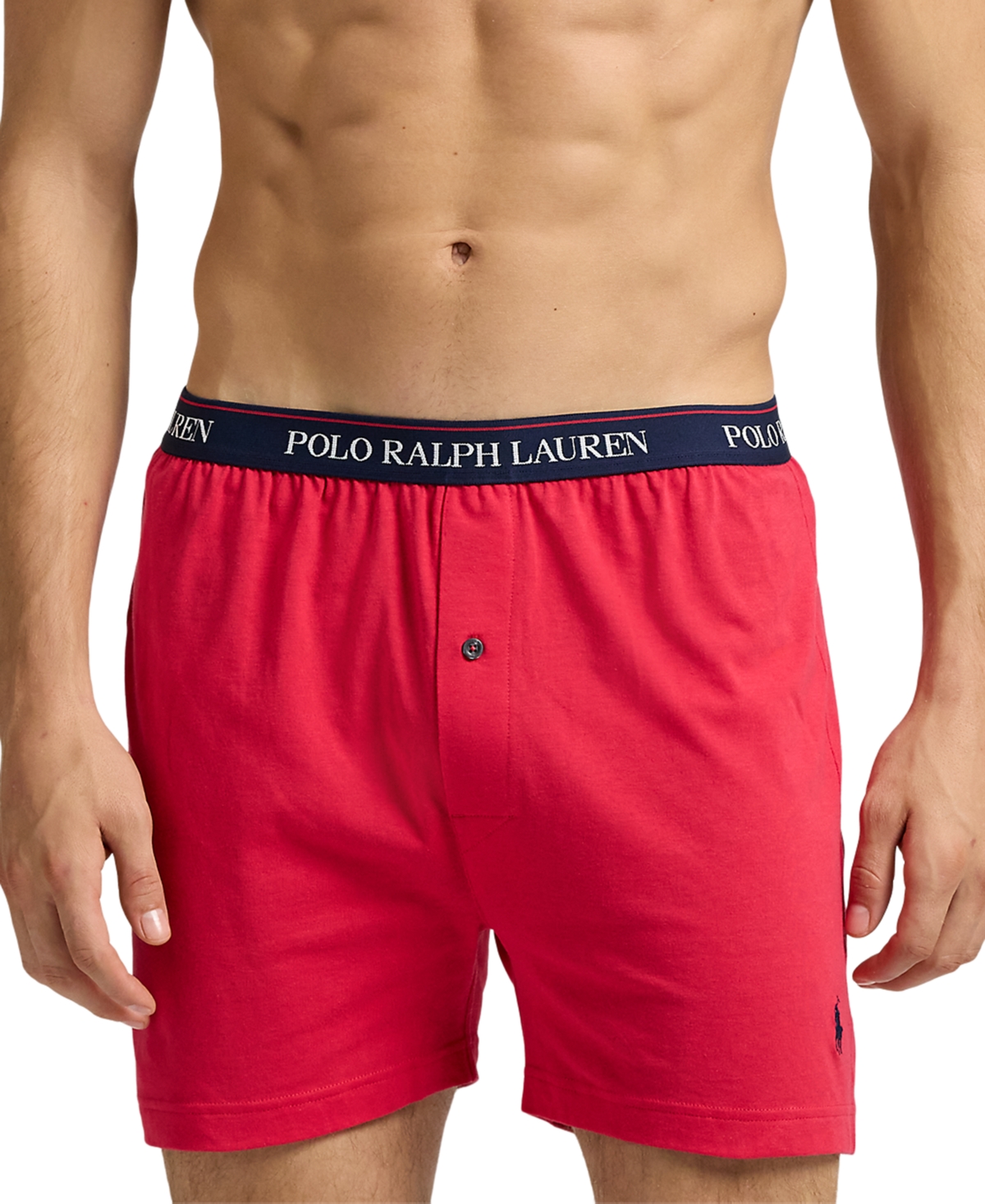 Polo Ralph Lauren Men's 3-pk. Cotton Classic Knit Boxers In Fall Royal,begonia Red,harbor Island Blu