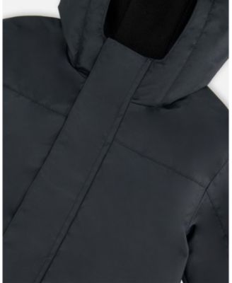 Kids Unisex Solid Mid-Season One-Piece Outerwear Black - Toddler|Child