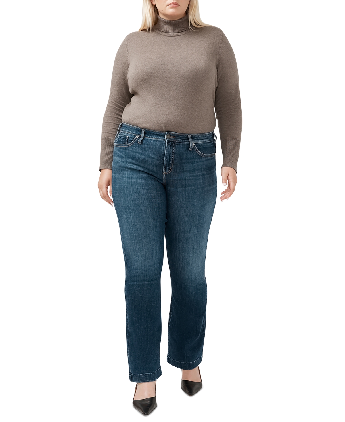 Shop Silver Jeans Co. Plus Size Suki Bootcut Denim Jeans In Indigo