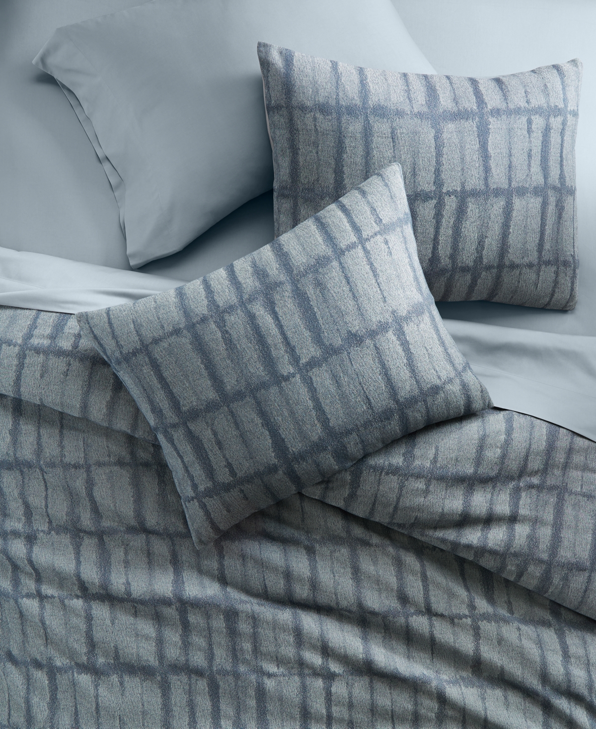 Oake Indigo Stripe 3-pc. Duvet Cover Set, Full/queen, Exclusively At Macy's In Blue