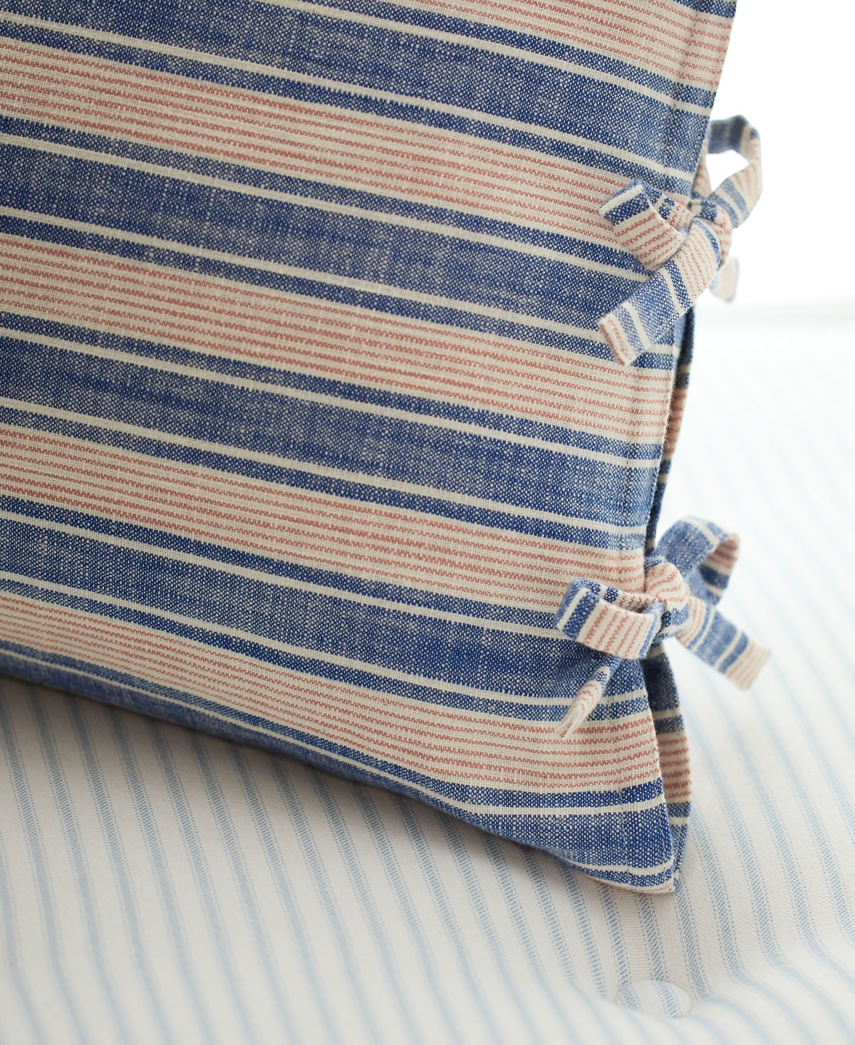Ralph Lauren Brenna Striped Decorative Pillow, 20" X 20" In Indigo