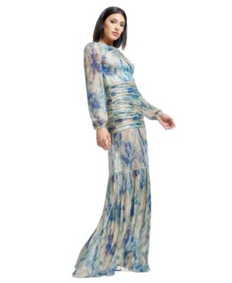Women's Lucille Printed Ruched Gown
