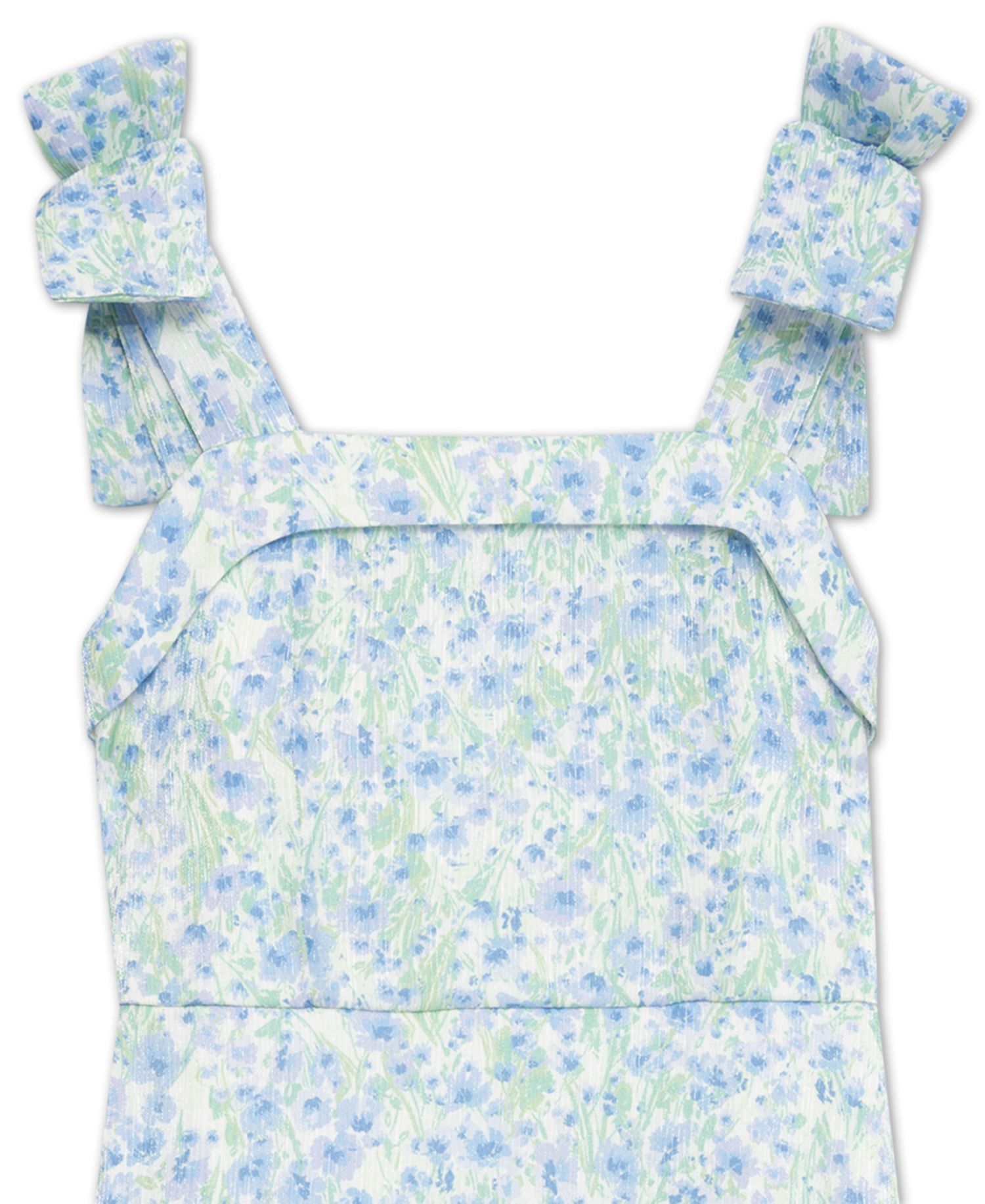 Big Girls Bow Shoulder Floral Skater Dress