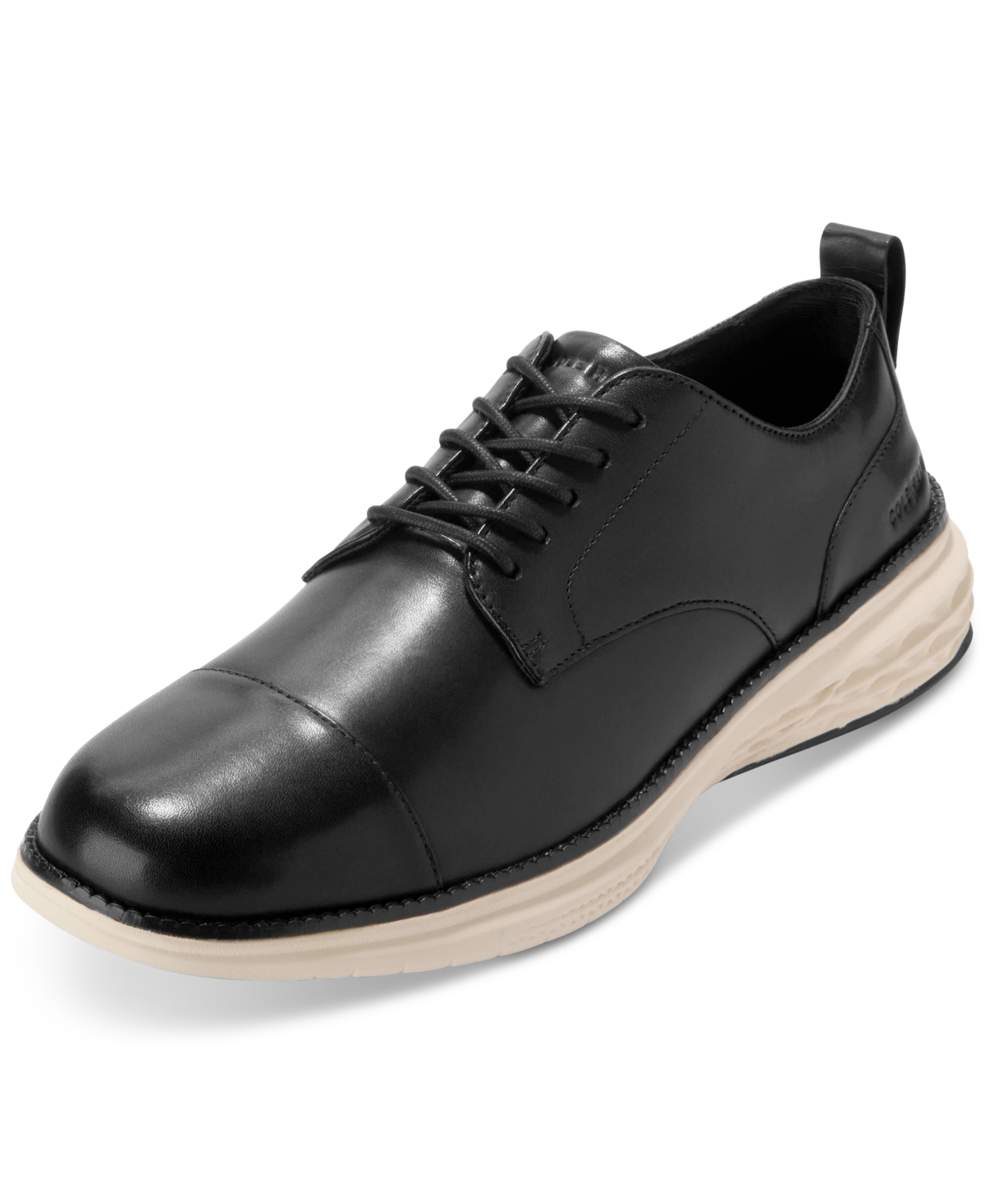 Cole Haan Men's Grand Hurrion Cap-toe Oxford Dress Shoe In Black-ivory