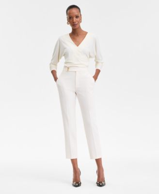 Womens Straight Leg Cropped Pants 0 16p Exclusively At Macys