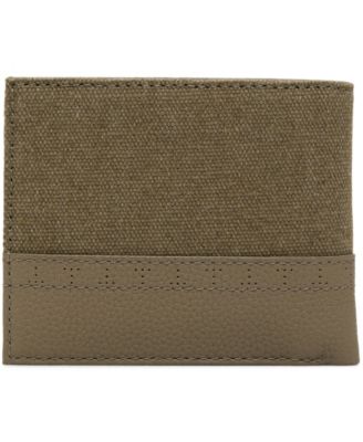 Canvas Olive Leather Wallet 