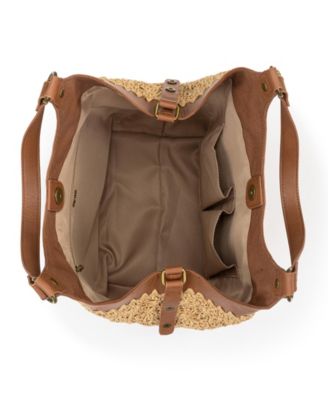 Roma Straw Small Shopper Tote Bag