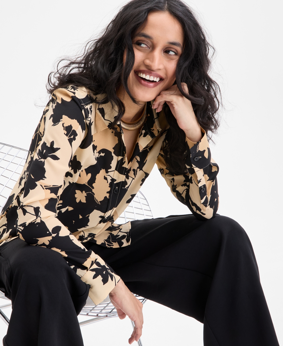 I.n.c. International Concepts Women's Two-Pocket Shirt, Exclusively at Macy's