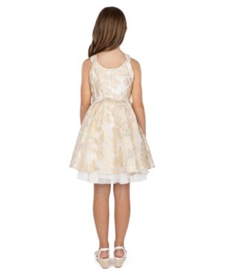 Speechless Big Girls Golden Jacquard Fit and Flare Dress - Macy's