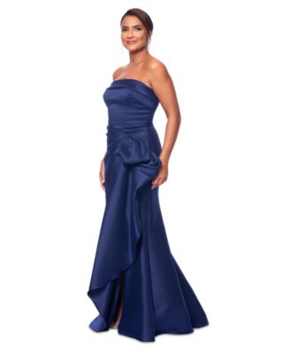 Women's Gathered Strapless Gown