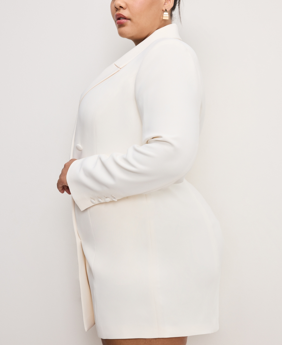 GOOD AMERICAN WOMEN'S LUXE SUITING EXEC BLAZER DRESS 