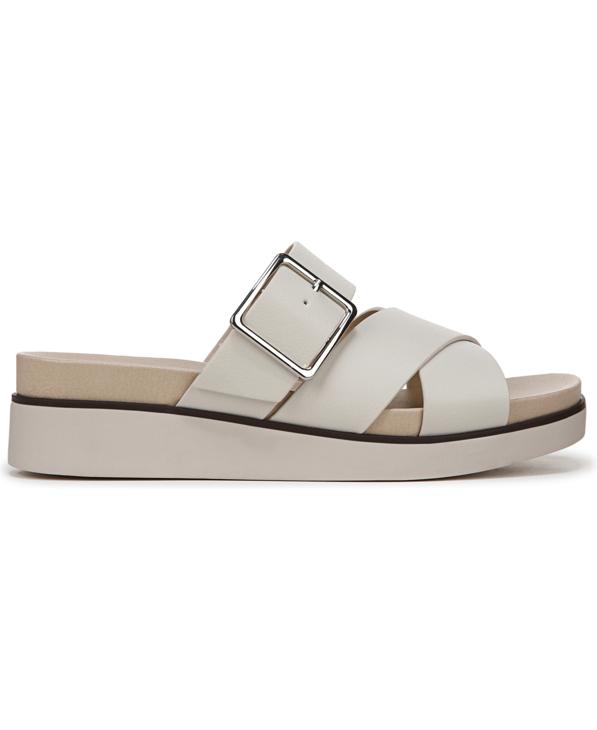 LIFESTRIDE WOMEN'S GETAWAY OPEN SQUARE TOE PLATFORM SLIDE SANDALS 