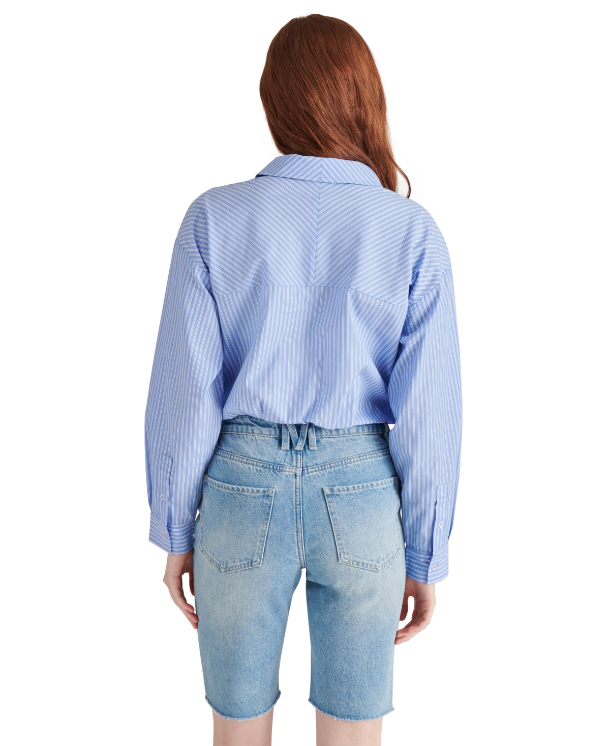 Shop Steve Madden Women's Alma Zip-up Bodysuit In Vintage Blue