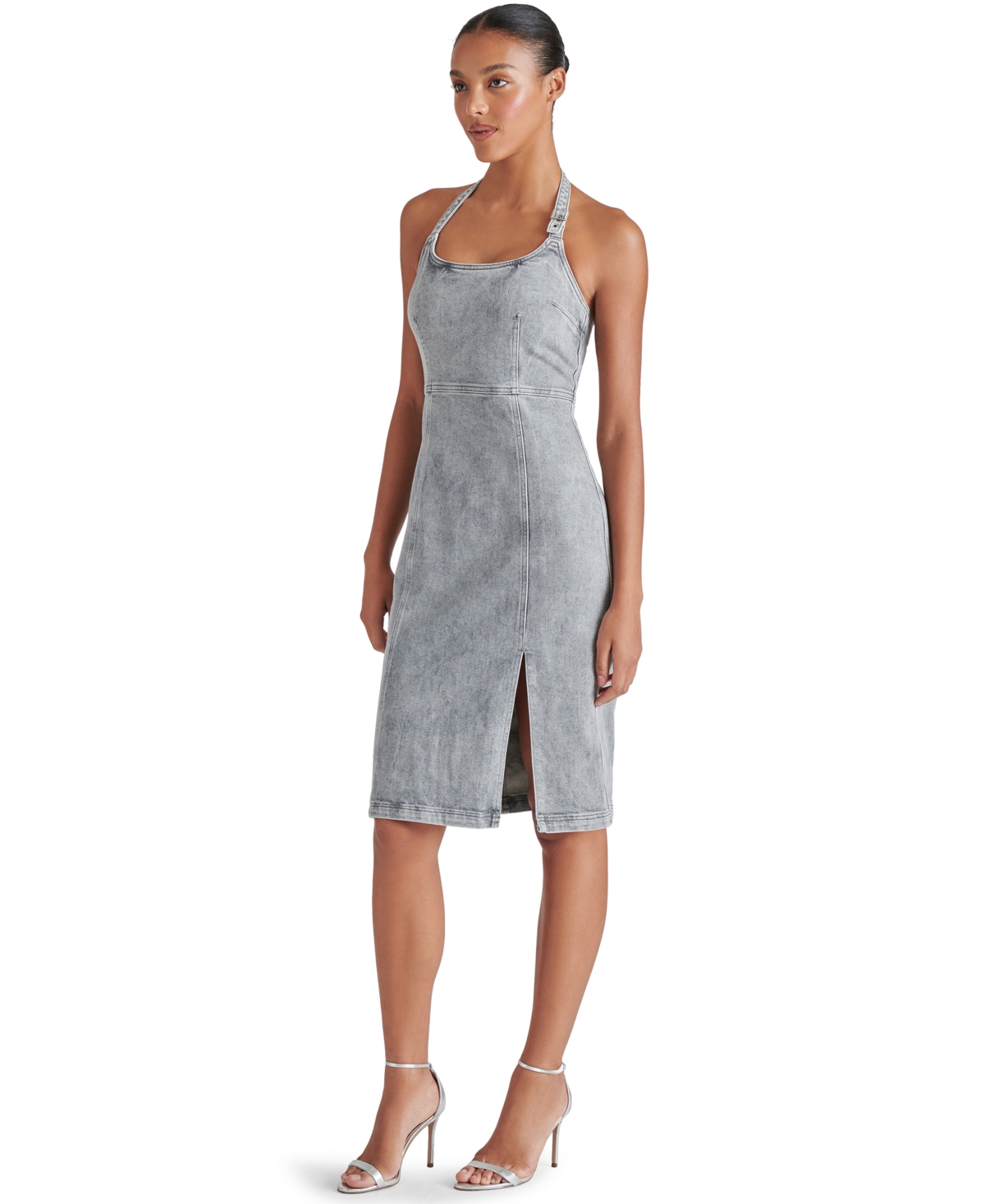Steve Madden Women's Gia Denim Dress In Light Grey