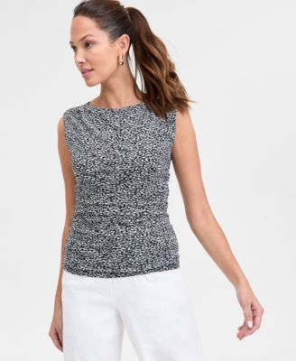 I.N.C. International Concepts - Women's Printed Mesh Sleeveless Top