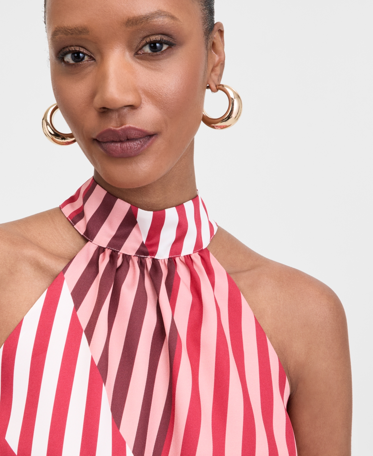 INC INTERNATIONAL CONCEPTS WOMEN'S MOCK NECK HALTER TOP, EXCLUSIVELY AT MACY'S 