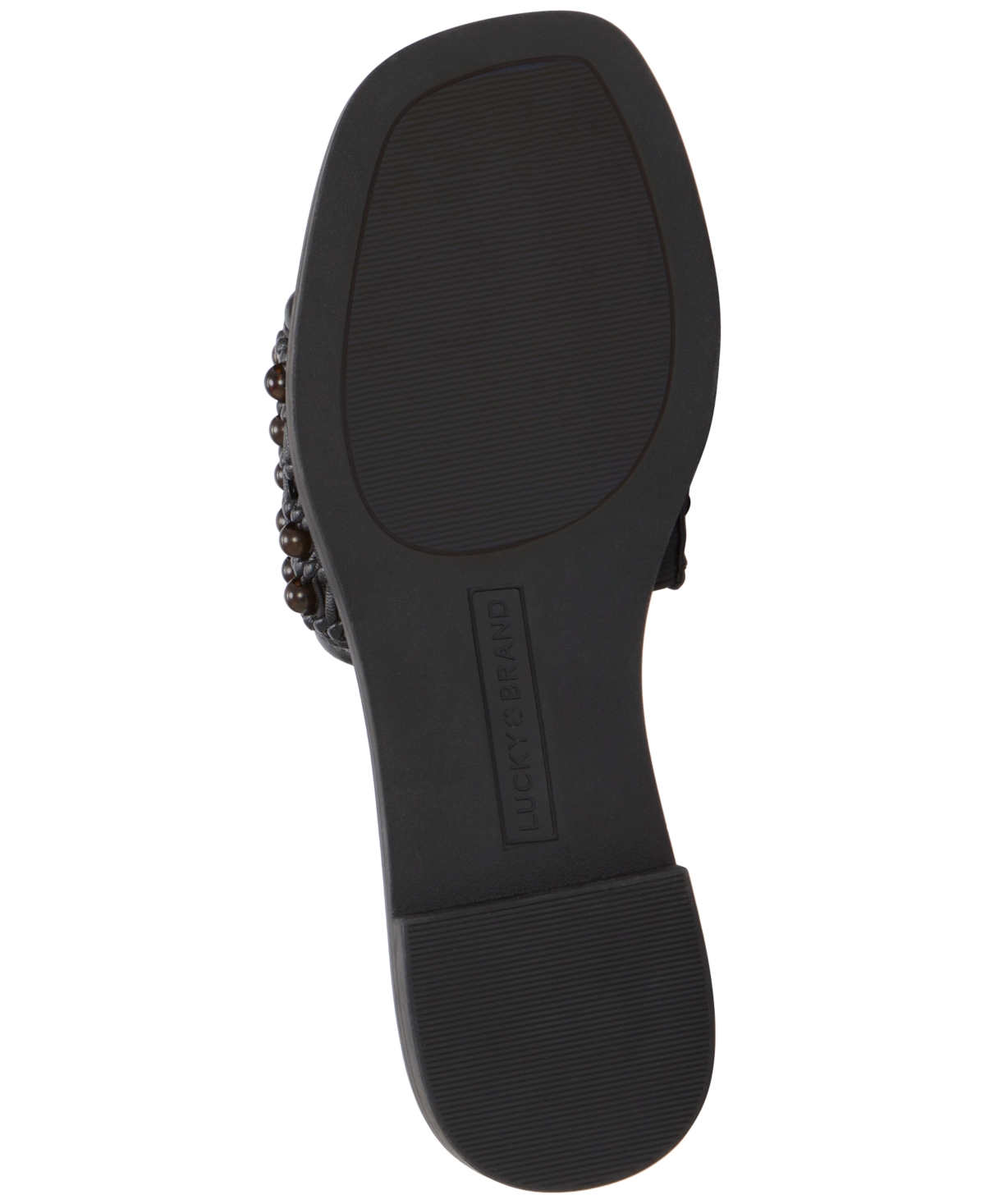 LUCKY BRAND WOMEN'S GIDYA BEADED SLIDE FLAT SANDALS 