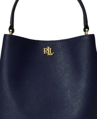 Crosshatch Leather Small Reese Bucket Bag